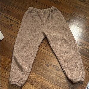 Cozy Fleece pants in Tan